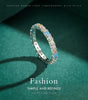 Modian Real 925 Sterling Silver Rainbow Candy Color Crystal Exquisite Classic Finger Ring For Women Wedding Engagement Jewelry