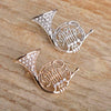 Bucomeoi Trumpet Shaped Brooches Women Crystal Gold-color Costume Music Brooch Musician Shirts Hijab Pins Corsages - Image 5