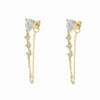 tear drop cz tassel chain earring colorful birthstone cubic zirconia Gold color multi color stone jewelry - Image 9