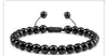 Black Bead Bracelet with 4 mm 6 mm or 8 mm Beads and Adjustable Fit - Image 26