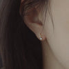 Silver Korea Simple Moon Drop Zircon Stud Earrings Women Plating Gold Temperament Wedding Party Jewelry Gift - Image 2