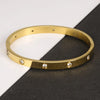 Stainless Steel Cuff Bangle with Crystal Details in Multiple Designs - Image 2
