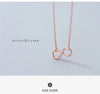 Modian Authentic 925 Sterling Silver Infinite Love Neckalce for Women Rose Gold Color Gold ColorStatement Jewelry Bijoux