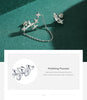 Modian New Lucky Tree of Life Long Ear Studs 100% 925 Sterling Silver Leaves Cute Stud Earrings For Women Wedding Jewelry
