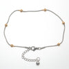 304 Stainless Steel Anklet Silver Color Gold Color Round Beads Charm Anklet Bracelet For Women Barefoot Show Jewelry, 1 Piece - Image 1