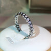 silver Single Row Pave cz Eternity Promise ring Engagement Wedding Band Rings for women Bridal Party - Image 6