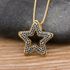 Star Women's Pendant Necklace Female Cubic Zirconia Necklaces Gold Color Party Jewelry Simple Ladies Gifts - Image 1