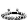 Hematite and Stone Bead Stretch Bracelet with 8 mm Beads in Multiple Colors - Image 19