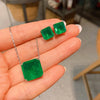 Vintage Paraiba Tourmaline Emerald Lab Gemstone Jewelry Sets for Women Wedding Party Earrings Pendant Necklace Anniversary Gift - Image 4