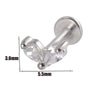 Surgical Steel Labret Stud with Cubic Zirconia Top for Lip Cartilage Helix and Conch 16G - Image 14