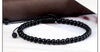 Black Bead Bracelet with 4 mm 6 mm or 8 mm Beads and Adjustable Fit - Image 37