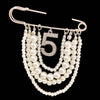 Handmade Metal Pearl Chain Greek Sorority Rhinestone Initial Number1 To Number 31 Brooches Apparel Jewelry - Image 39