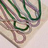Christmas Jewelry Gift For Ladies Square Tennis Chain Choker Necklace Green Pink White Black Crystal Necklace - Image 3
