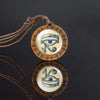 Ancient Egyptian Necklace Ankh Glass Dome Wooden Pendant Rope Chian Necklaces Egypt Cross Anubis Scarab Isis Goddess Jewelry - Image 3
