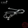 Silver Double Layer Small Ball Chain Anklet Lucky Clover Pendant Anklets Bracelet For Women Jewelry - Image 2