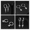 Cone Lighting Pendant Earring Lock Charm Stainless Steel Earrings For Women Men Accessories Ear Piercing Hoop Jewelry - Image 1