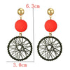 Cool Black Color Flower Drop Earrings for Women Geometry Round Heart Leaf Butterfly Crystal Party Jewelry Summer Gift - Image 10