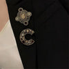 British Vintage Baroque Design Brooch Pins Rhinestone Pearl Flower Brooch Coat Cuff Accessories for Women - Image 3