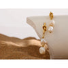 Stainless Steel Pearl Drop Earrings Charm Metal Gold Geometric Plated Jewelry Boucle D'Oreille - Image 2