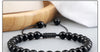 Black Bead Bracelet with 4 mm 6 mm or 8 mm Beads and Adjustable Fit - Image 35