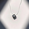 Sumeng Personality Square Imitation Pearl Crystal Zircon Necklace Invisible Transparent Fishing Line Necklace Women - Image 20