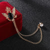 Retro Crown Rhinestones Brooch Pins Eagle Tassel Chain Lapel Pin Suit Shirt Vintage Jewelry for Women Men Accessories - Image 7