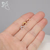 ZS 3 Color Rose Gold Moon Stud Earrings for Women Stainless Steel Cartilage Helix Piercing Earrings Steel Gold Ear Stud Jewelry - Image 6