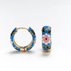 Enamel Flower Huggie Hoop Earrings for Women Vintage Boho Circle Small Earrings Statement Jewelry Gifts - Image 9