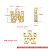 7x8mm Brass Cubic Zirconia Crystal 26 Letter Charms Pendants for Women Necklace Earring Jewelry Accessories Model - Image 3
