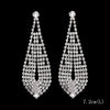 Long Tassel Drop Earrings for Women Silver Color Rhinestone Crystal Hanging Dangle Earring Bridal Wedding Jewelry - Image 29