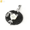 Jade Necklace Stones Pendant Flower Leaf Amethyst Rose Pink Quartz Black Onyx Crystal Donut Necklaces Jewelry - Image 23