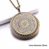 Heart Carved Flower Stripe Locket Pendant Necklace Women Vintage Ancient Brass Opening Photo Box Jewelry Romantic Gift - Image 19