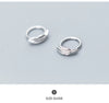 Modian Minimalist Design Tree Leaves Hoop Earrings for Women 925 Sterling Silver Round Design Jewelry Bijoux