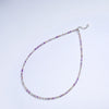 Stone Necklace Spinel/Lapis Lazul/Amazonite/Amethy/Tourmaline/Amethyst Ketting 2MM Silver Jewelry for - Image 12