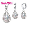 Elegant Gift Jewelry Sets for Women Female Silver Color Rotating Freshwater Pearl Pendant Necklace Huggie Earrings - Image 2