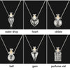 Openable Glaze Vial Pendant Necklace Water Drop Heart Steel Chain Keepsake Jewelry Gift Perfume Mini Bottles Jewellery Necklace - Image 5