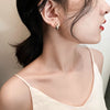 titanium steel zircon D letter Circle Earrings party earrings for women christmas Unusual versatile Earrings - Image 2