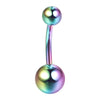 14 Gauge Stainless Steel Navel Piercing Ring with 10 mm Bar and Decorative Ends - Image 11
