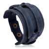 Leather Wide Cuff Bangles Punk Vintage Three Layers Wide Black Brown Men Jewelry Bracelets - Image 30