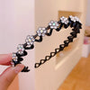 Non-Slip Rhinestone Hairbands Elastic Flower Pearl Women Hair Hoop Bands Headband Bezel Girls Hair Accessories Headdress - Image 11