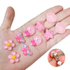 clip on earing girls children Pink jewelry child clip earrings Butterfly Shell Star flower ear clip for kids gift 5 Pairs - Image 1