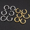 Stainless Steel Hoop Earrings with 3 mm to 5 mm Bands in Multiple Sizes - Image 1