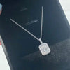 Square Cubic Zirconia Pendant Necklace for Women Wedding Accessories Simple Stylish Design Jewelry - Image 3
