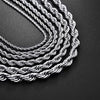2mm-7mm Rope Chain Necklace Stainless Steel Choker Men Women Jewelry Silver Color Chains Gift - Image 4