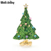 Snowing Christmas Tree Brooches Women Men Rhinestone Sparkling Tree Brooch Pins Year Gifts - Image 3