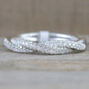 Twist Rings for Women Band White CZ Simple Stylish Accessories Party Daily Versatile Jewelry - Image 2