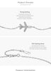 Modian Clear CZ Aircraft Bracelet Solid 925 Sterling Silver Charm Chain Exquisite Bracelets For Women Girls Jewelry Gift