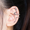 1PC Brass Snake Earing Clips Without Piercing Punk Non Pierced Clip Earrings Ear Cuffs for Women Men Black Fake Piercing Jewelry - Image 2