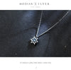 Modian Luminous CZ Snowflake Sterling Silver 925 Pendant Necklace for Women Link Chain Wedding Original Jewelry