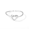 Stainless Steel Rings for Women Gold Color Couple Heart Ring Wedding Aesthetic Jewelry - Image 9